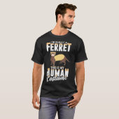 T-shirt Drôle effrayant Ferret Costume humain Halloween Fe (Devant entier)