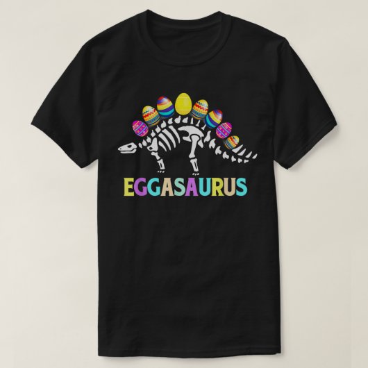 T-shirt Drôle Eggasaurus Stegosaurus Egg Dino TRe Skeleton (Design devant)