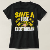 T-shirt Drôle Electricien Art Hommes Femmes Fuse Électriqu (Design devant)