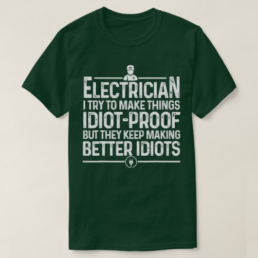 T-shirt Drôle Electricien Art Hommes Papa Lineman Electron (Design devant)