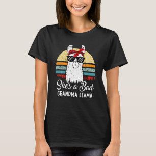 T-shirt Drôle Elle Est Une Mauvaise Grand-Mère Llama Maman