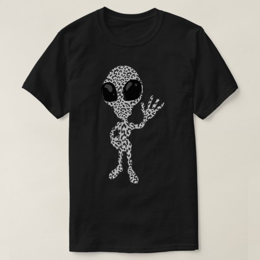 T-shirt Drôle Empreinte de léopard Alien cadeau mignon Mar (Design devant)