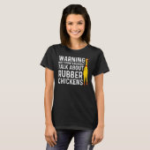 T-shirt Drôle en caoutchouc Poulet Hommes Femmes en caoutc (Devant entier)