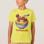 T-shirt Drôle enfant de pâtes ajouter du texte (Devant)