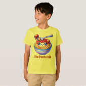 T-shirt Drôle enfant de pâtes ajouter du texte (Devant entier)