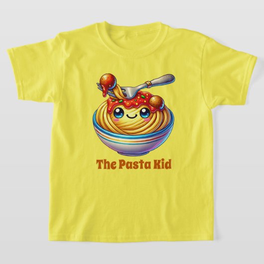 T-shirt Drôle enfant de pâtes ajouter du texte (Poser)