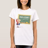 T-shirt Drôle enseignant de dessin animé Bienvenue à l'éco (Devant)
