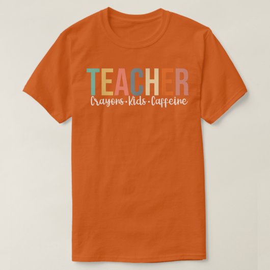 T-shirt Drôle Enseignant Retour À L'École, Enseignant Cray (Design devant)