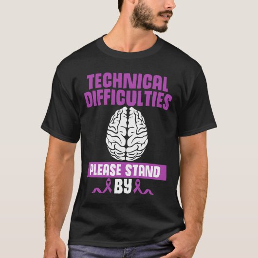 T-shirt Drôle Epilepsie Sensibilisation Difficultés techni (Devant)