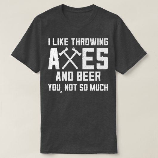T-shirt Drôle Épouse Ax Et Bière Boire J'Aime Axes A (Design devant)