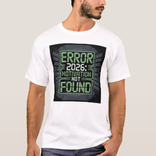 T-shirt drôle Erreur 2026 Motivation Non Trouvée D