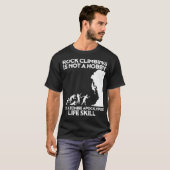 T-shirt Drôle Escalade Zombie Escape Rock Climber (Devant entier)