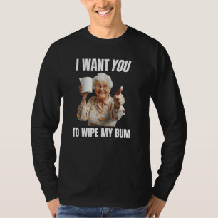 T-shirt Drôle essuyer Mon Bum Toilet Roll Inapproprié Emba