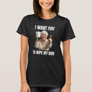 T-shirt Drôle essuyer Mon Bum Toilet Roll Inapproprié Emba