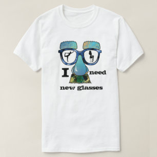 T-shirt Drôle et Hilarious Triching Guy avec lunettes
