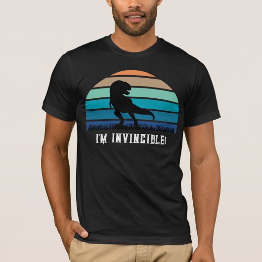 T-shirt drôle et invincible T-Rex (Devant)
