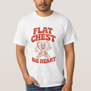 T-shirt drôle et mignon à poitrine plate, cadeau p