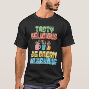 T-shirt Drôle été crème glacée Milkshake Cartoon délicieux