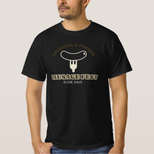 T-shirt Drôle été Cuire dehors Saucisson Fest