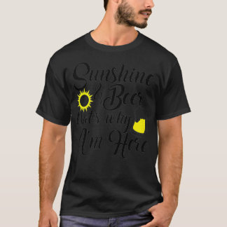 T-shirt Drôle Été Soleil Et Bière C'Est Pourquoi Je Suis I