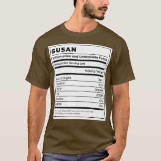 T-shirt Drôle Étiquette alimentaire Ingrédients féminins S