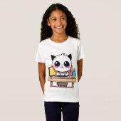 T-Shirt Drôle étudiant Panda (Devant entier)