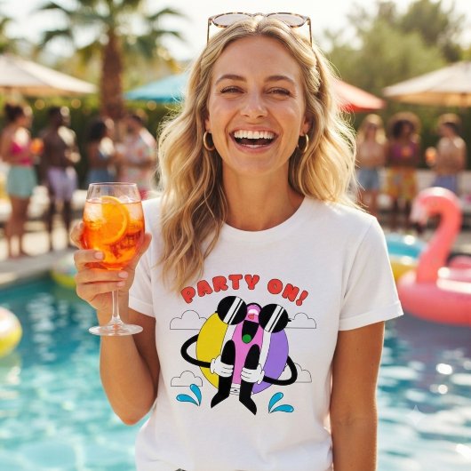 T-shirt Drôle excentrique « Fêtez ! »