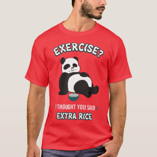 T-shirt Drôle Exercice Panda Bear Je Pensais Que Vous Avez