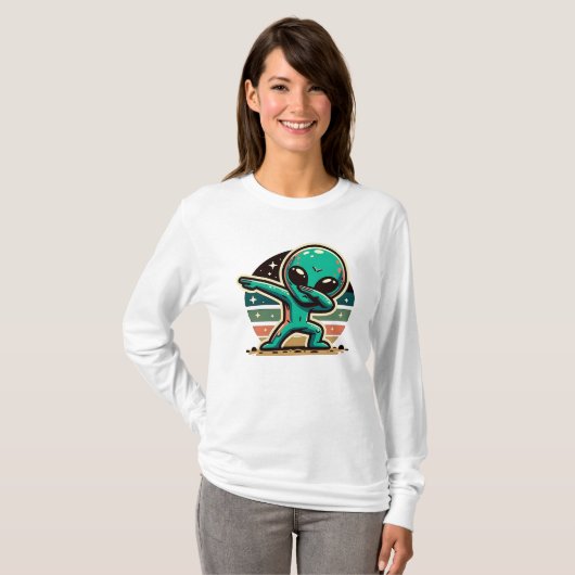 T-shirt Drôle Extraterrestrial Alien Dabbing (Devant entier)