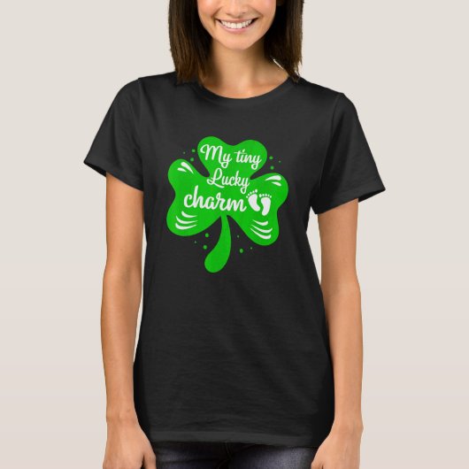 T-shirt Drôle Faire-part de grossesse St patrick (Devant)