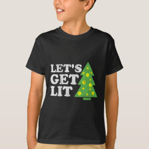 T-shirt Drôle Faisons la Fête Arbre de Noël Rétro laid Fêt