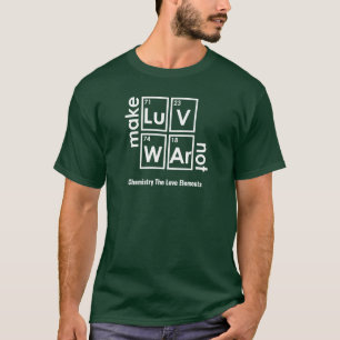 T-shirt Drôle faites la guerre d'amour pas à partir du