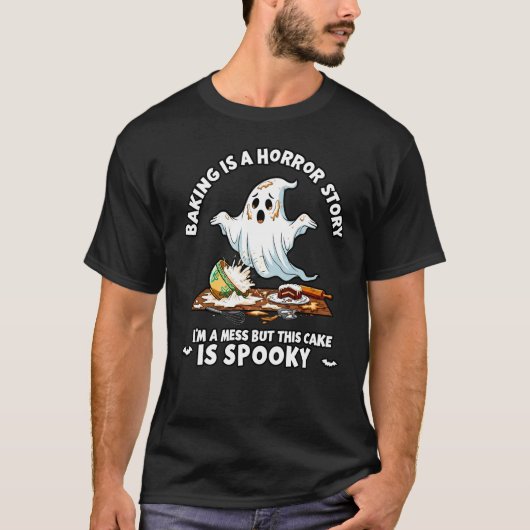 T-shirt Drôle Fantôme de cuisson Halloween (Devant)