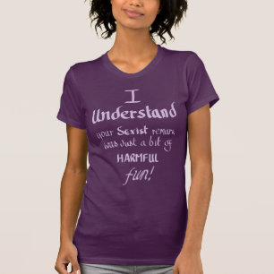 T-shirt Drôle Feministe manuscrit Sarcastique Slogan Purpl