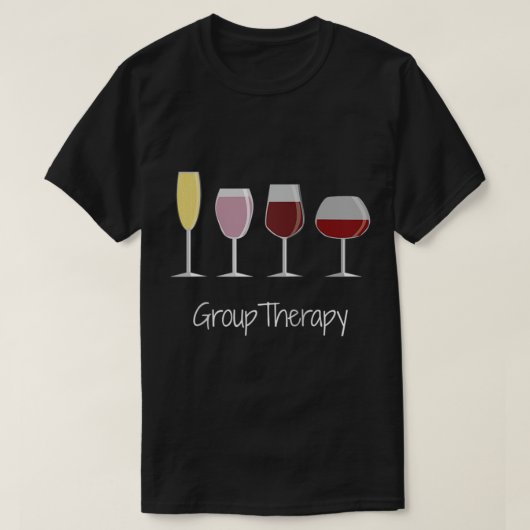 T-shirt Drôle Femmes Vin Idée Cadeau Tee - Groupe Thérapie (Design devant)