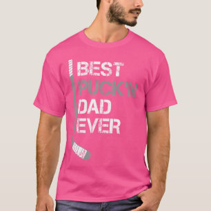 T-shirt Drôle Fête des pères Hockey papa meilleur Puck'N p
