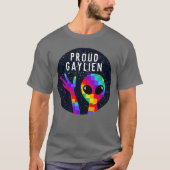 T-shirt Drôle FIER GAYLIEN LGBTQ+ (Devant)