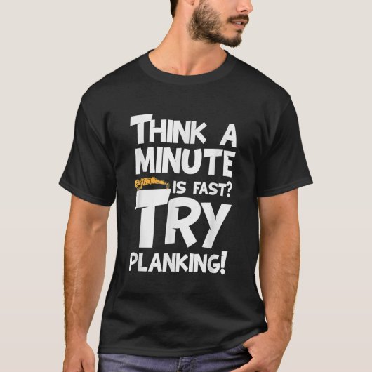 T-shirt Drôle Fitness Plank Exercice Cadeau Minute P (Devant)