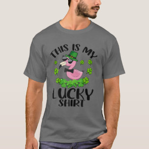 T-shirt Drôle Flamant rose de la Saint Patrick C'est ma ch