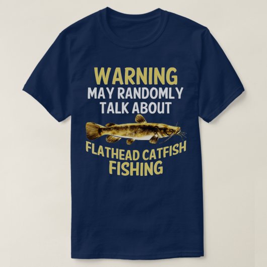 T-shirt Drôle Flathead Catfish Pêche Poisson d'eau douce G (Design devant)