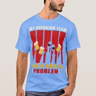 T-shirt Drôle fléchettes bière dire fléchettes motif dart