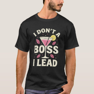 T-shirt drôle floral Cocktail citron Je ne suis pas chef j