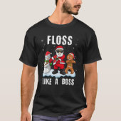T-shirt Drôle floss Noël comme un patron Père Noël Raft Pè (Devant)