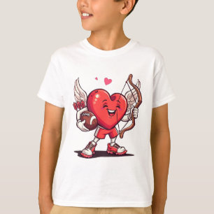 T-shirt Drôle Footll Saint-Valentin Garçons Enfants Filles