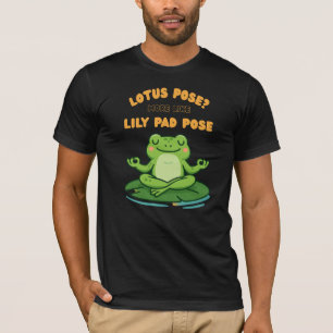 T-shirt Drôle Frog Yoga Cartoon Lotus Lily Poche Conceptio
