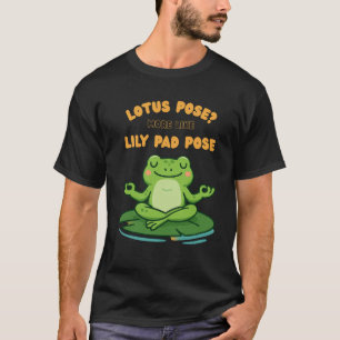 T-shirt Drôle Frog Yoga Cartoon Lotus Lily Poche Conceptio