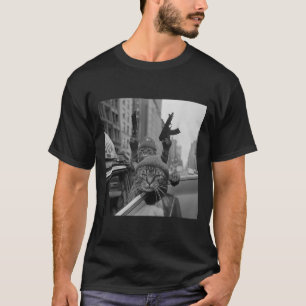 T-shirt Drôle Gangster Chat Thug Mème Street Lover Chats