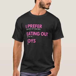 T-shirt Drôle Gay LGBTQ - J'Aime Manger Avec Les Garçons