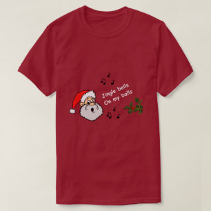 T-shirt Drôle Gay Noël Jingle Cloches Sur Mes Boules LGB