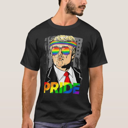 T-shirt Drôle Gay pride LGBTQ Trump (Devant)